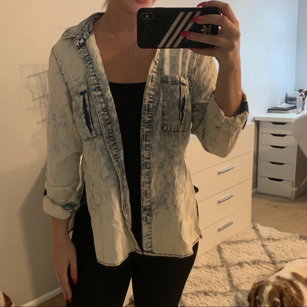 Denim button up